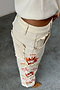 Ecru Enchanted Cut Work Scallop Jeans