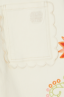 Thumbnail for Ecru Enchanted Cut Work Scallop Jeans Petite