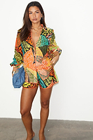 Thumbnail for caption_Model wears Fiji Elissa Shorts in UK size 10/ US 6
