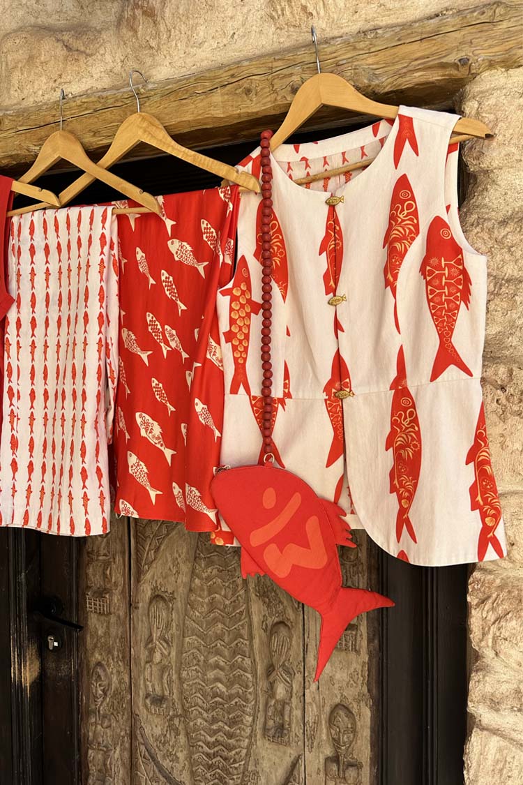 Red Fish Tote Bag
