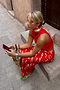 Red Marina Dorris Skirt