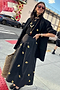 Black Marra Skirt With Gold Fish Fleck