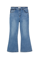 Thumbnail for Denim Flare Scallop Jean Petite