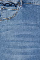 Thumbnail for Denim Flare Scallop Jean