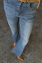 Denim Flare Scallop Jean