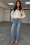 Denim Flare Scallop Jean