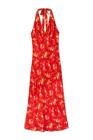 Thumbnail for Red Floral Halter Dress
