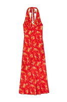 Thumbnail for Red Floral Halter Dress