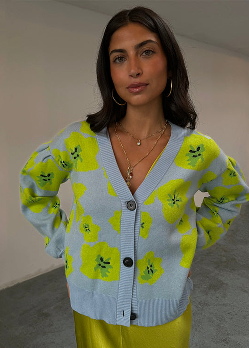 Blue Floral Hannah Cardigan