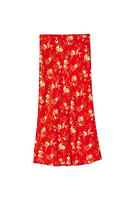 Thumbnail for Red Floral Midi Skirt