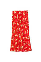 Thumbnail for Red Floral Midi Skirt