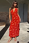 Red Floral Halter Dress