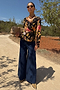 Black Sofia Floral Wrap Top