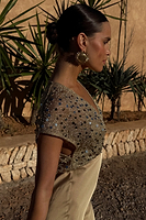 Thumbnail for Gold Sequin Elodie Dress Petite