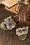 Gold Metallic Flower Heel