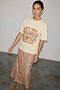 Cream Beaded Logo T-shirt