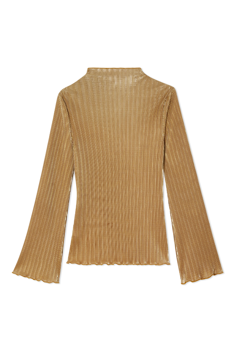 Gold Plisse Top