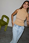 Gold Rib Knit Vest