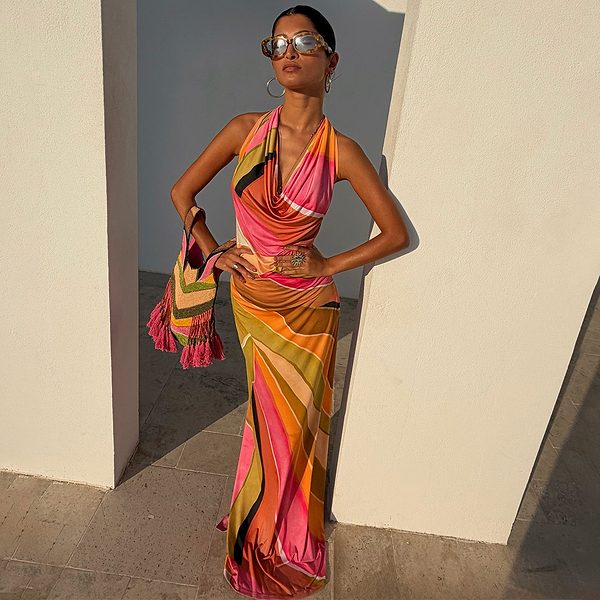 Green Abstract Sabine Dress – Never Fully Dressed