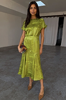 Thumbnail for caption_Model wears Lime Safari Erin Dress  in UK size 8/ US 4