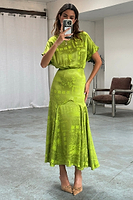 Thumbnail for caption_Model wears Lime Safari Erin Dress  in UK size 8/ US 4