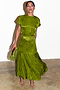 Green Jacquard Midi Erin Dress Petite
