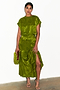 Green Jacquard Midi Erin Dress