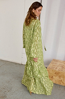 Thumbnail for caption_Model wears Green Jacquard Harmony Dress  in UK size 8/ US 4
