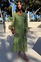 Green Jacquard Harmony Dress Petite