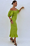 Olive Jojo Dress with Gold Fleck