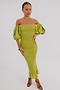 Olive Jojo Dress with Gold Fleck