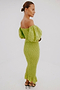 Olive Jojo Dress with Gold Fleck