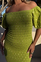 Olive Jojo Dress with Gold Fleck