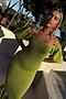 Olive Jojo Dress with Gold Fleck