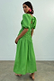 Green Shirred Nara Dress