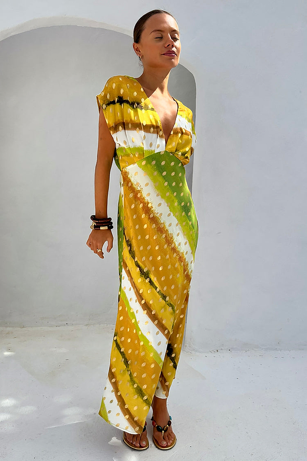 Green Ombre Elodie Dress