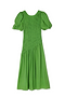 Green Shirred Nara Dress