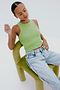 Green Ribbed Tank Top