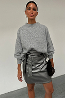 Thumbnail for caption_Model wears Grey Jamie Knit Jumper in UK size 10/ US 6