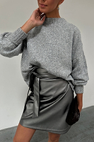 Thumbnail for caption_Model wears Grey Jamie Knit Jumper in UK size 10/ US 6