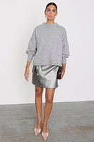 Thumbnail for caption_Model wears Grey Jamie Knit Jumper in UK size 10/ US 6