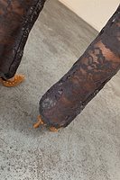 Thumbnail for caption_Model wears Charcoal Lace Diva Trousers  in UK size 8/ US 4