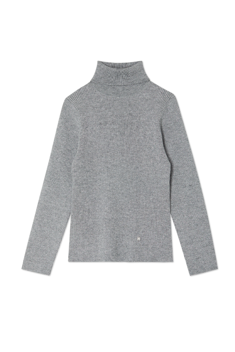 Gunmetal Rib Knit Jumper