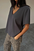 Thumbnail for caption_Model wears Grey T Shirt  in size M