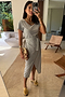 Grey Jesse Jersey Wrap Dress