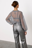 Thumbnail for caption_Model wears Gun Metal Zazi Jumper in UK size 10/ US 6