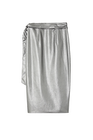 Thumbnail for Gunmetal Vegan Leather Jaspre Skirt