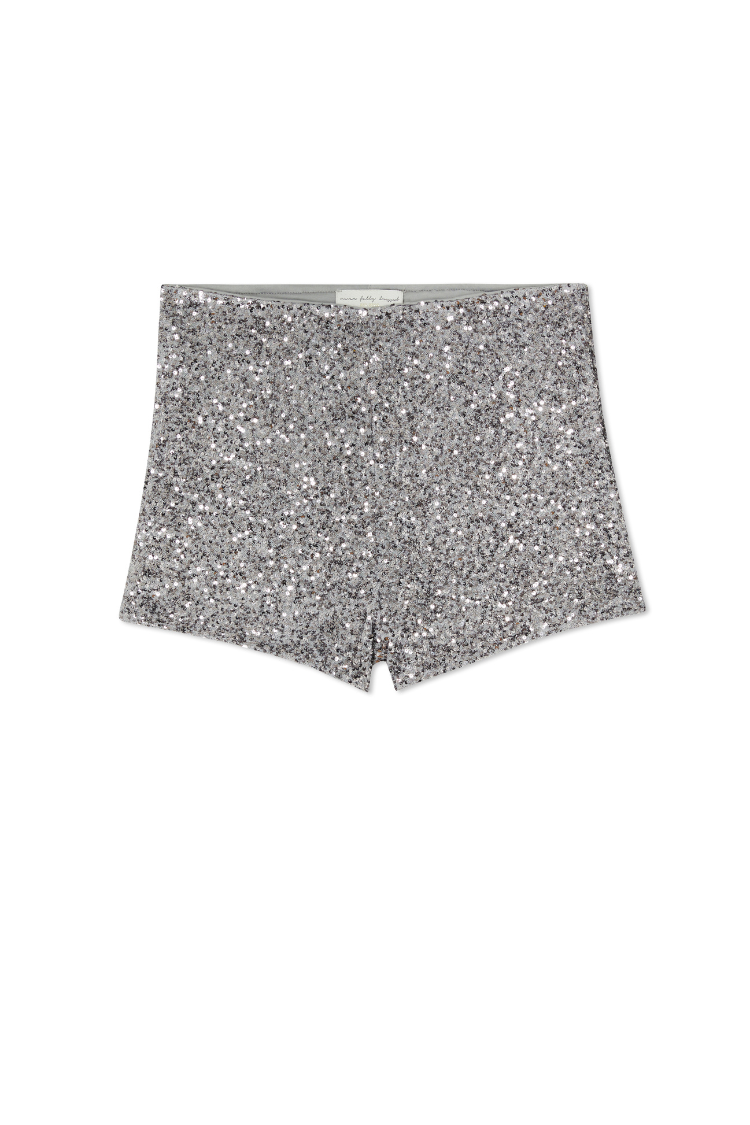 Gunmetal Sequin Hot Pants