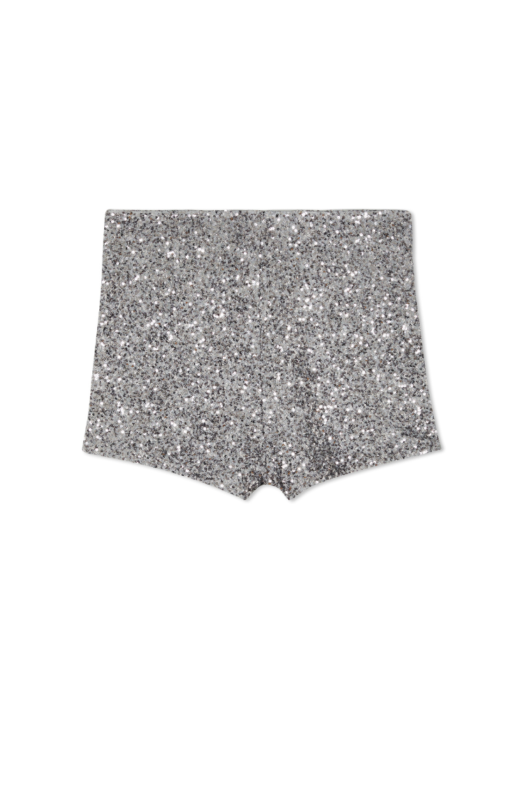 Gunmetal Sequin Hot Pants