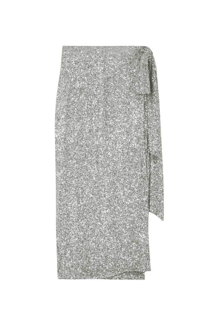 Sequin Maxi Wrap Jaspre Skirt